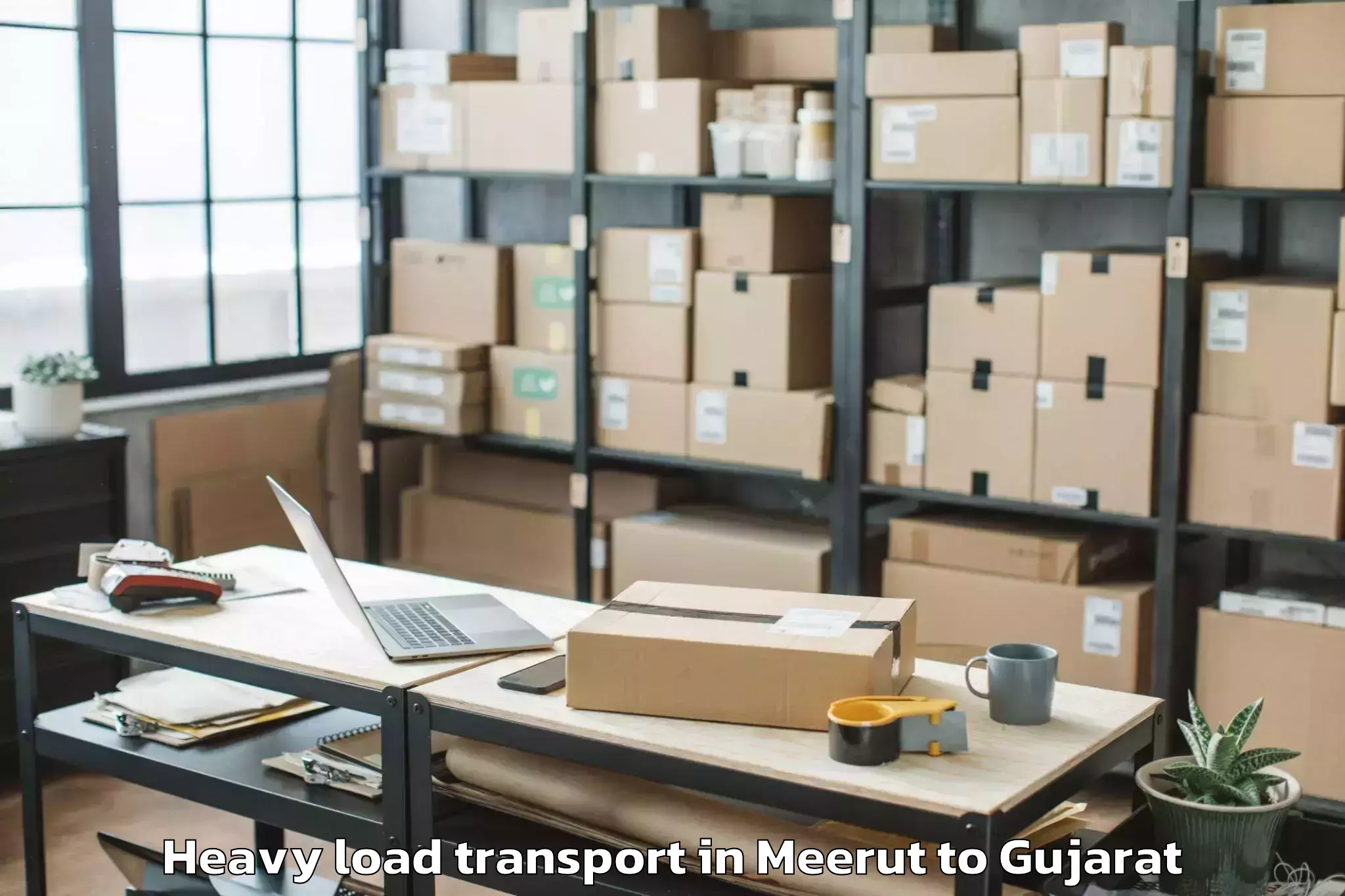 Leading Meerut to Vadgam Heavy Load Transport Provider